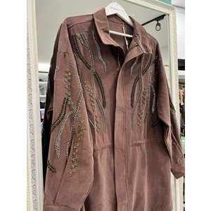 ADN TAŞLI CEKET CUPRA KARIŞIMLI - ACI KAHVE - 2