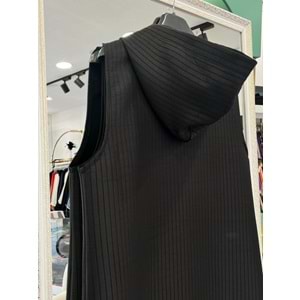 NURGÜN KAPİTONE YELEK - SİYAH - 46