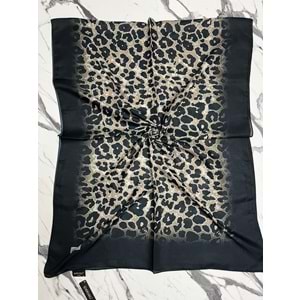 İPEKSELİ LEOPAR DESENLİ ORGANİK PAMUK ŞAL - 2