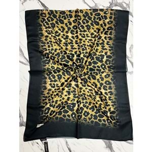 İPEKSELİ LEOPAR DESENLİ ORGANİK PAMUK ŞAL - 4