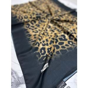 İPEKSELİ LEOPAR DESENLİ ORGANİK PAMUK ŞAL - 4