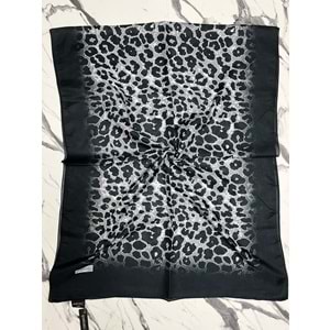 İPEKSELİ LEOPAR DESENLİ ORGANİK PAMUK ŞAL - 5