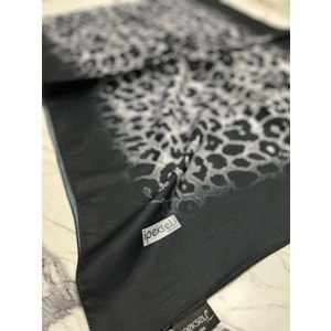 İPEKSELİ LEOPAR DESENLİ ORGANİK PAMUK ŞAL - 5