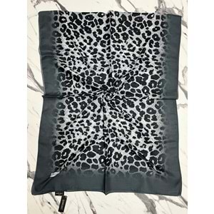 İPEKSELİ LEOPAR DESENLİ ORGANİK PAMUK ŞAL - 12