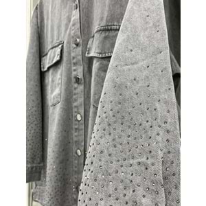 ADN BONCUKLU KOT GÖMLEK - GRİ - 2