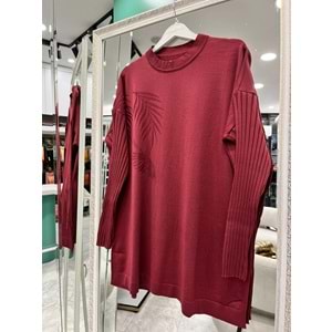 ADN PALMİYE MERSERİZE TUNİK - VİŞNE ÇÜRÜĞÜ - 2