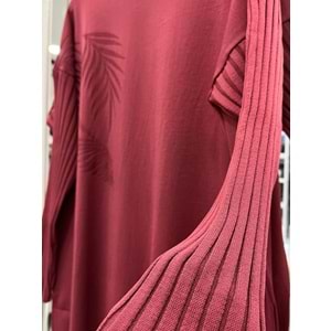 ADN PALMİYE MERSERİZE TUNİK - VİŞNE ÇÜRÜĞÜ - 2