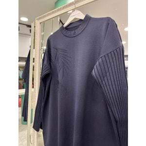 ADN PALMİYE MERSERİZE TUNİK - LACİVERT - 2