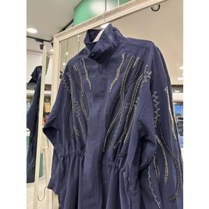 MRM MERAM BUTİK CUPRA KARIŞIMLI CEKET - LACİVERT - 1