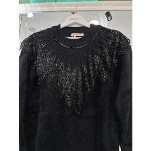 HATUN ANGORA TUNİK (38-44 BEDEN UYUMLU) - SİYAH - STANDART