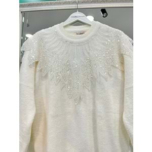 HATUN ANGORA TUNİK (38-44 BEDEN UYUMLU) - EKRU - STANDART