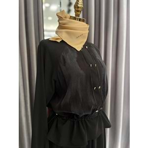 VATKATEX İPEK CUPRA ETEKLİ TAKIM - SİYAH - 42