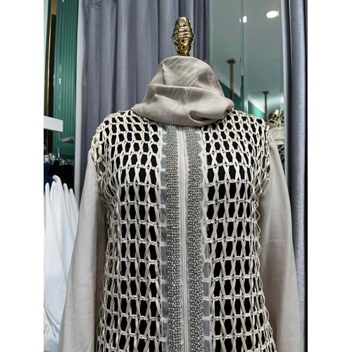 SELİNADA FİLE CEKET - BEJ - 40