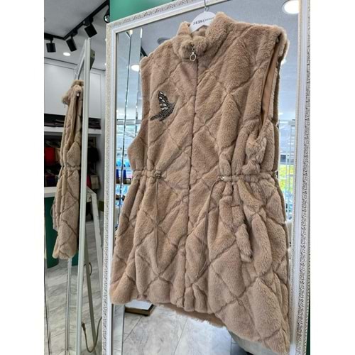 SZN ANGORA YELEK - CAMEL - 2