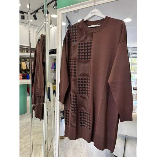 ADN MERSERİZE TUNİK SİMLİ - ACI KAHVE - 2