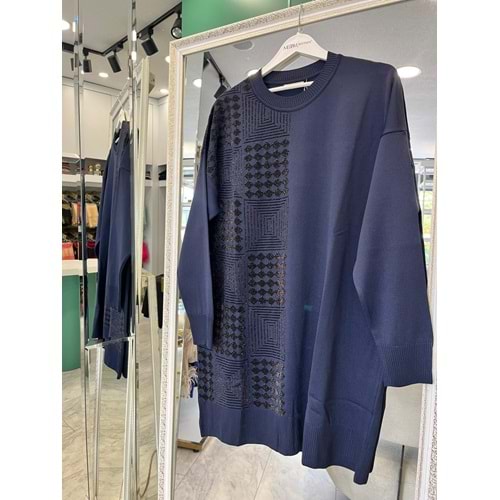 ADN MERSERİZE TUNİK SİMLİ - LACİVERT - 2