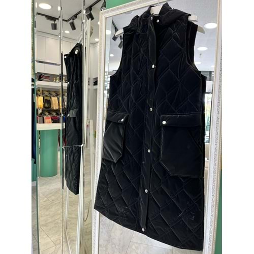 NURGÜN ŞİŞME YELEK - SİYAH - 48