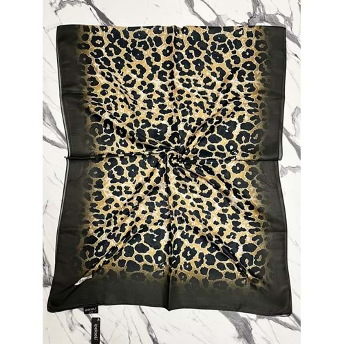İPEKSELİ LEOPAR DESENLİ ORGANİK PAMUK ŞAL - 6