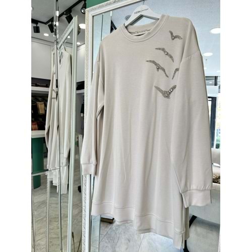 VATKATEX TAŞLI TUNİK - TAŞ - 46