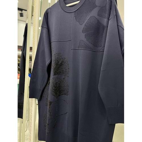 ADN MERSERİZE TUNİK ÇİÇEKLİ SİMLİ