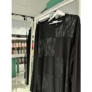 CLEMENCE ETEKLİ TAKIM - SİYAH - 48