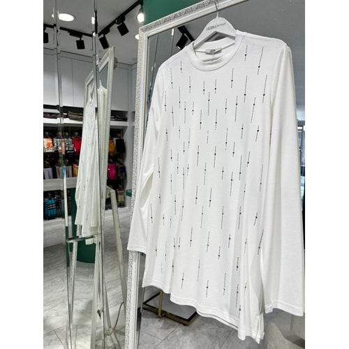 ADN TAŞLI TUNİK 302 - BEYAZ - 1