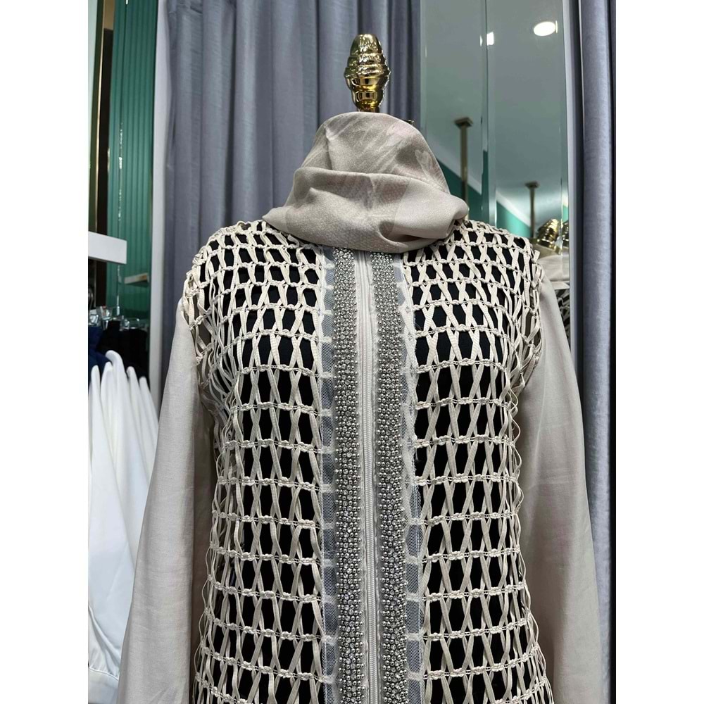 SELİNADA FİLE CEKET - BEJ - 44