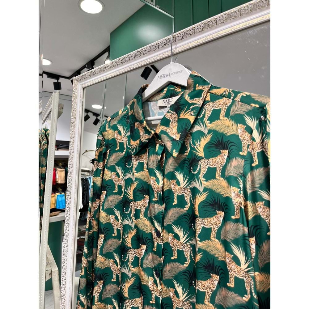 NARS KAPLANLI KREP GÖMLEK - DESENLİ - 2