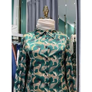 NARS KAPLANLI KREP GÖMLEK - DESENLİ - 2