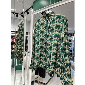 NARS KAPLANLI KREP BLUZ - DESENLİ - 2