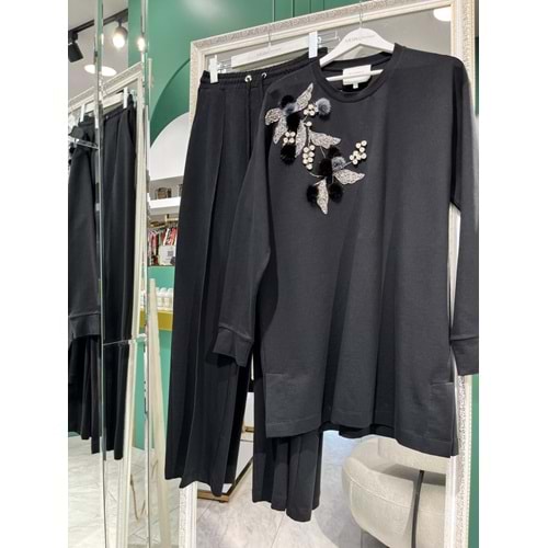 ZAFİRA VALERIA İKİLİ TAKIM - SİYAH - 2