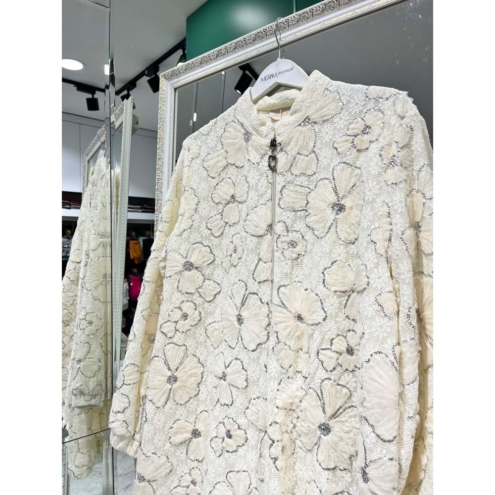 SELİNADA GÜPÜRLÜ GİYÇIK - EKRU - 40