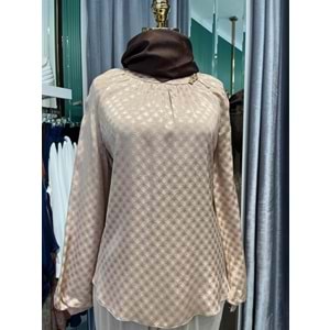 ZÜHRE GLAZE BLUZ - BEJ - 38