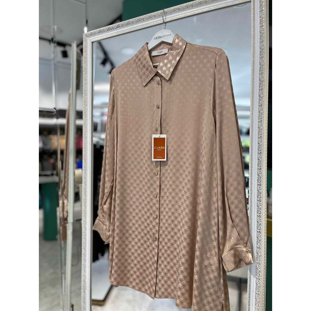 ZÜHRE GLAZE TUNİK - BEJ - 44