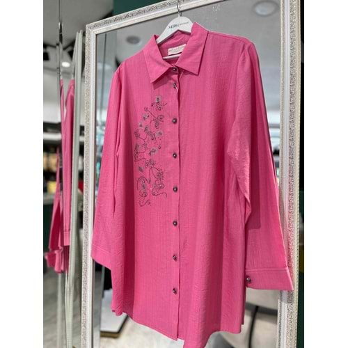 YELDA ÇİLEK TUNİK 1042 - PEMBE - 2