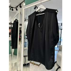 NARS BLUZ V YAKA - SİYAH - 1