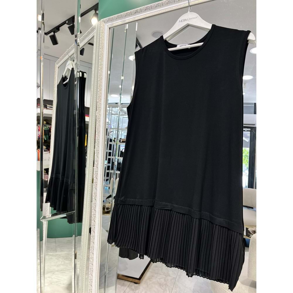 MELİS İÇLİK PİLİSELİ SIFIR KOLLU - SİYAH - STANDART