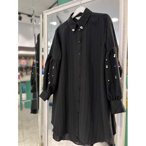 TRİPEN TUNİK BONCUK DETAYLI 3107 - SİYAH - 3