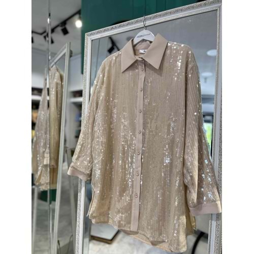 LİSA PUL PAYET GÖMLEK 3092