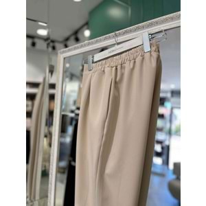 MISSEMRAMISS KUMAŞ PANTOLON PAÇA TAŞ DETAYLI - BEJ - 38