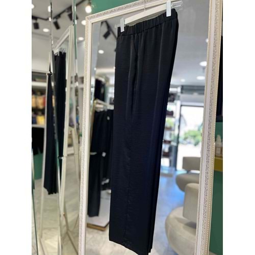 SELİNADA SATEN PANTOLON - SİYAH - 48