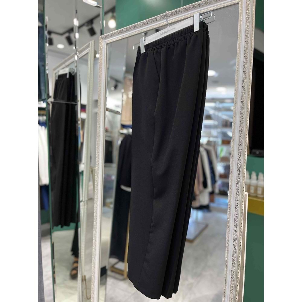 MISSEMRAMISS NERVÜRLÜ KUMAŞ PANTOLON - SİYAH - 44