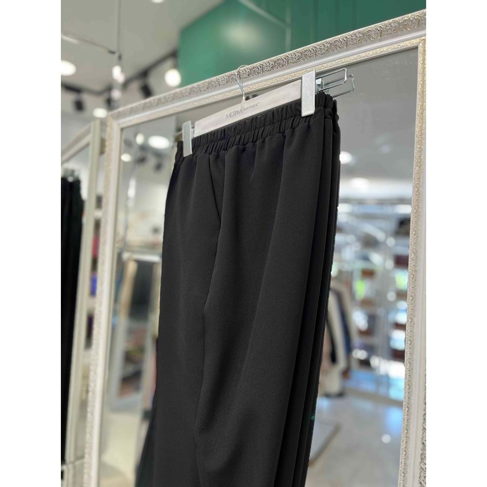 MISSEMRAMISS NERVÜRLÜ KUMAŞ PANTOLON - SİYAH - 44