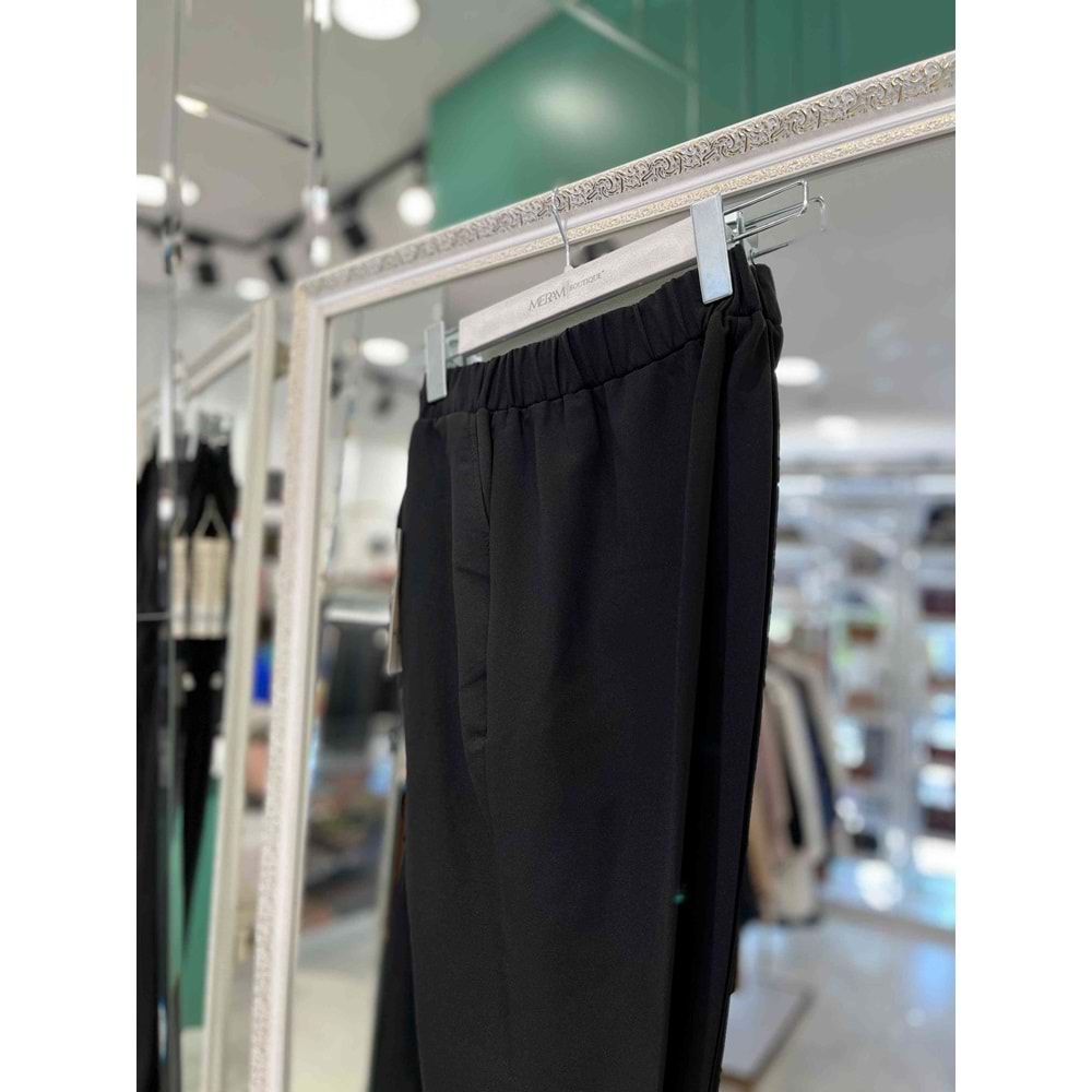 HÜMA KUMAŞ PANTOLON PAÇASI KATLI - SİYAH - 40