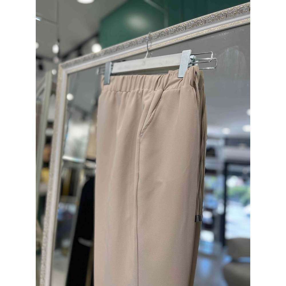 HÜMA KUMAŞ PANTOLON PAÇASI KATLI - BEJ - 44