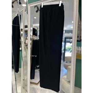 DUHAS BOL PAÇA KREP PANTOLON - SİYAH - 48