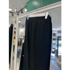 DUHAS BOL PAÇA KREP PANTOLON - SİYAH - 48