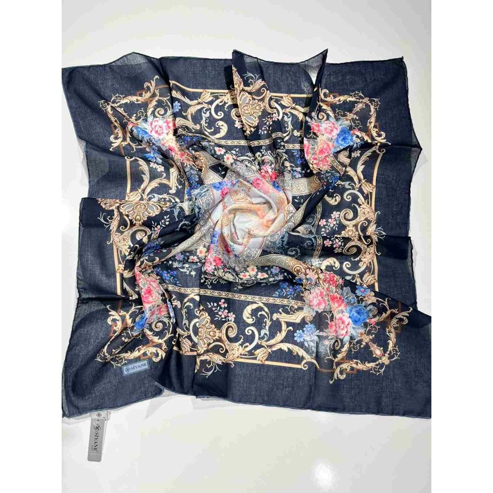 SİYANE NATUREL DESENLİ EŞARP - 5