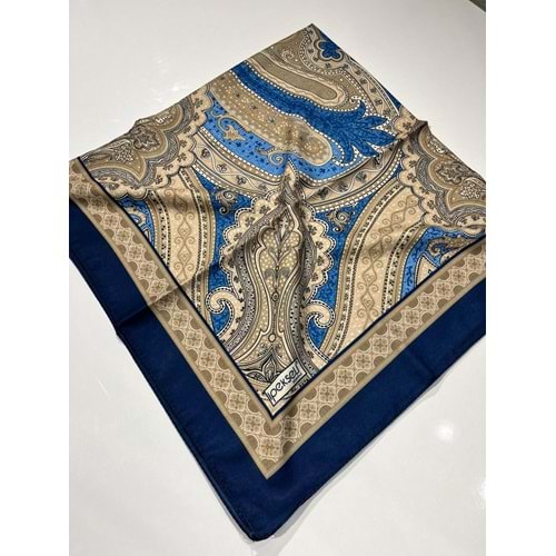 İPEKSELİ PAMUKLU EŞARP DESENLİ - 9