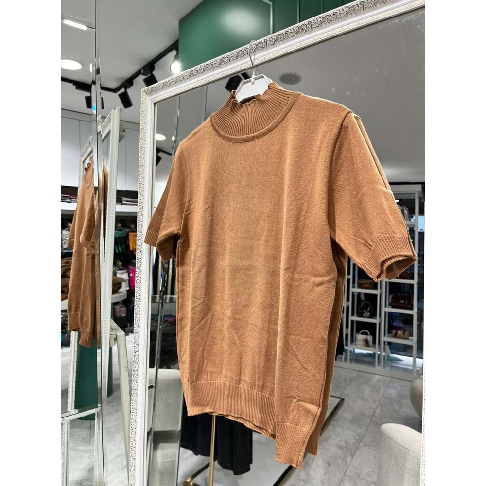 BEYS DESIGN KISA KOLLU TRİKO İÇLİK - VİZON